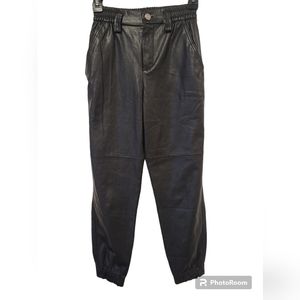 Berschka Fauz Leather Jogger Pants